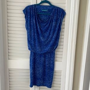Alice + Olivia blue dress 55% linen 45% rayon